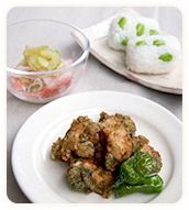 鶏肉の青のり竜田揚げ 鶏肉の青のり竜田揚げ