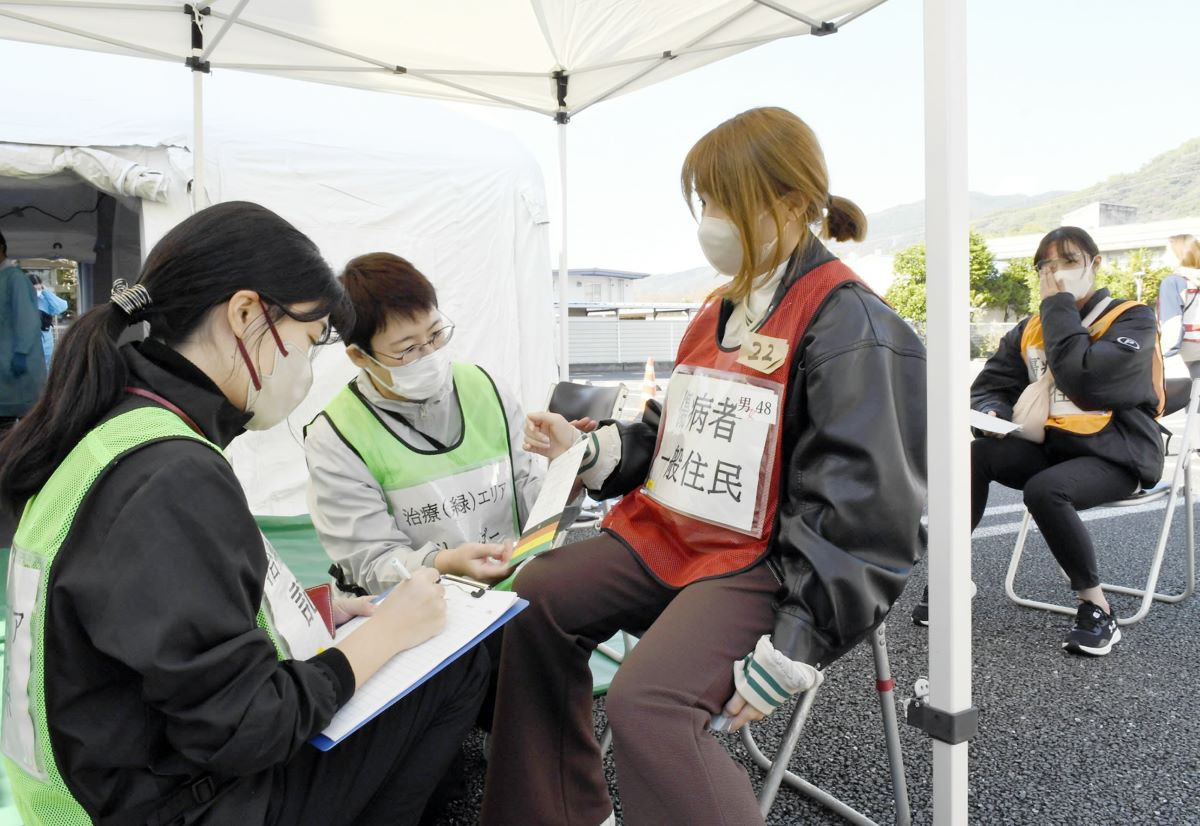 災害医療　負傷者対応の優先順位は？　いの町・仁淀病院で救護訓練　トリアージ確認